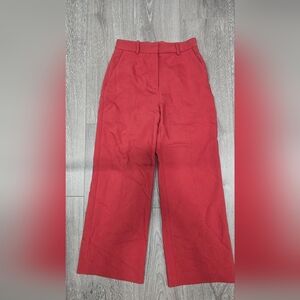 Zara Rust Red Wide Leg Trousers